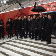 Новости  - Владимир Путин осмотрел футбольный стадион в Казани