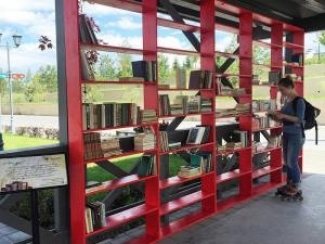 На Кремлевской набережной в Казани открылась уличная библиотека