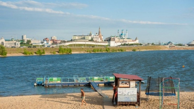 На казанском пляже «Нижнее Заречье» организуют мини-аквапарк